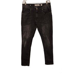 Evolution In Design Jeans‎ Mens Size 34x32 Stretch Slim Black Faded Look Skater